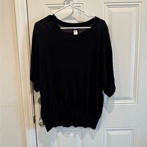 H&M Black Thin Sweater Top